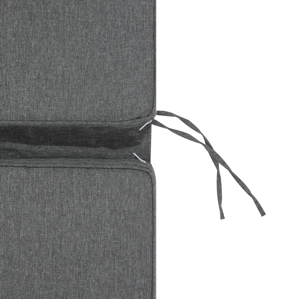 Cojin de asiento y respaldo 45x91x5cm color gris marino