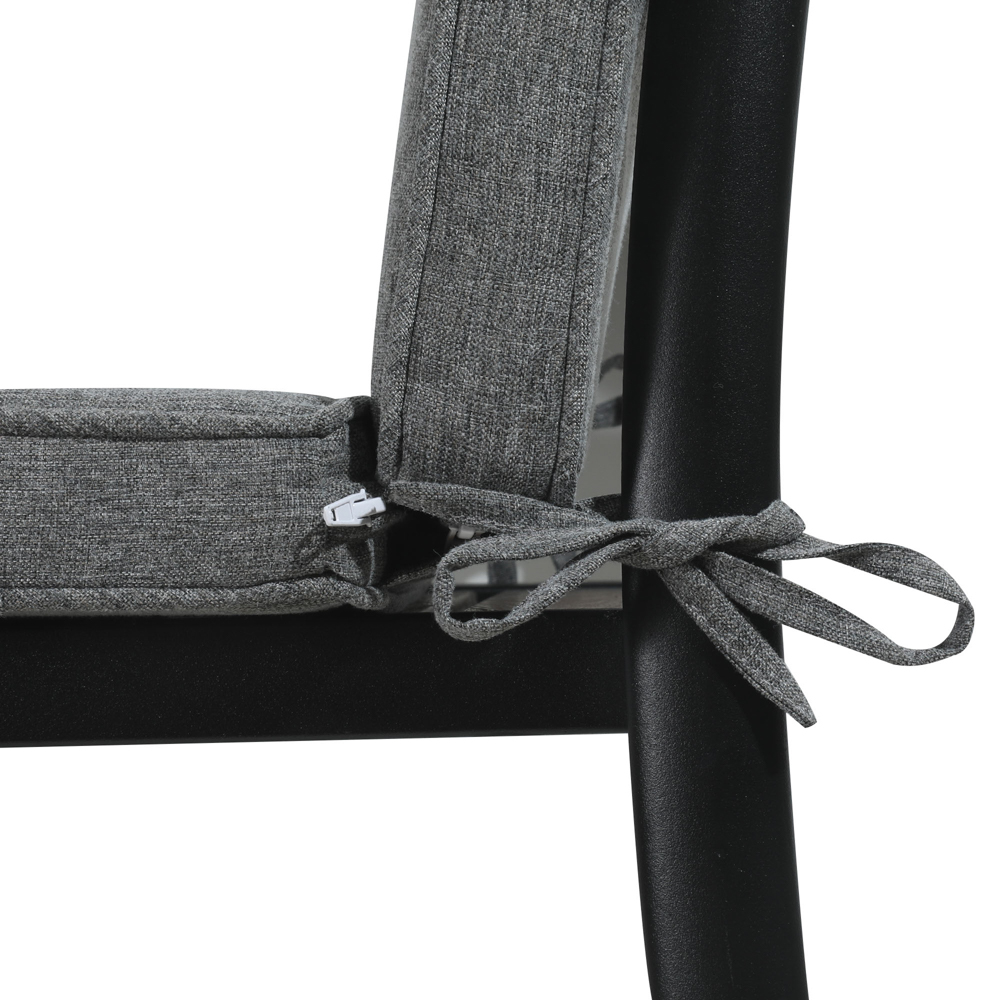 Cojin de asiento y respaldo 45x91x5cm color gris marino