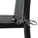 Cojin de asiento y respaldo 45x91x5cm color gris marino