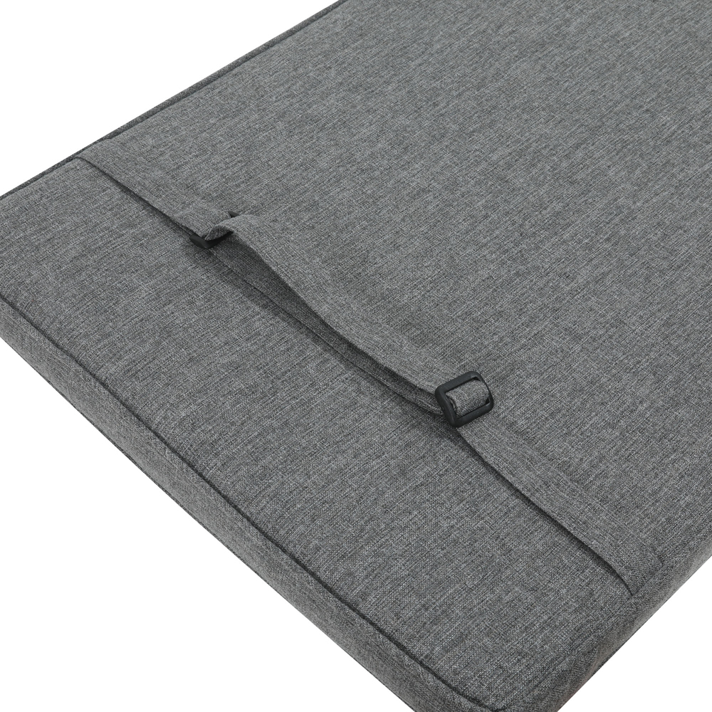 Cojin de asiento y respaldo 45x91x5cm color gris marino