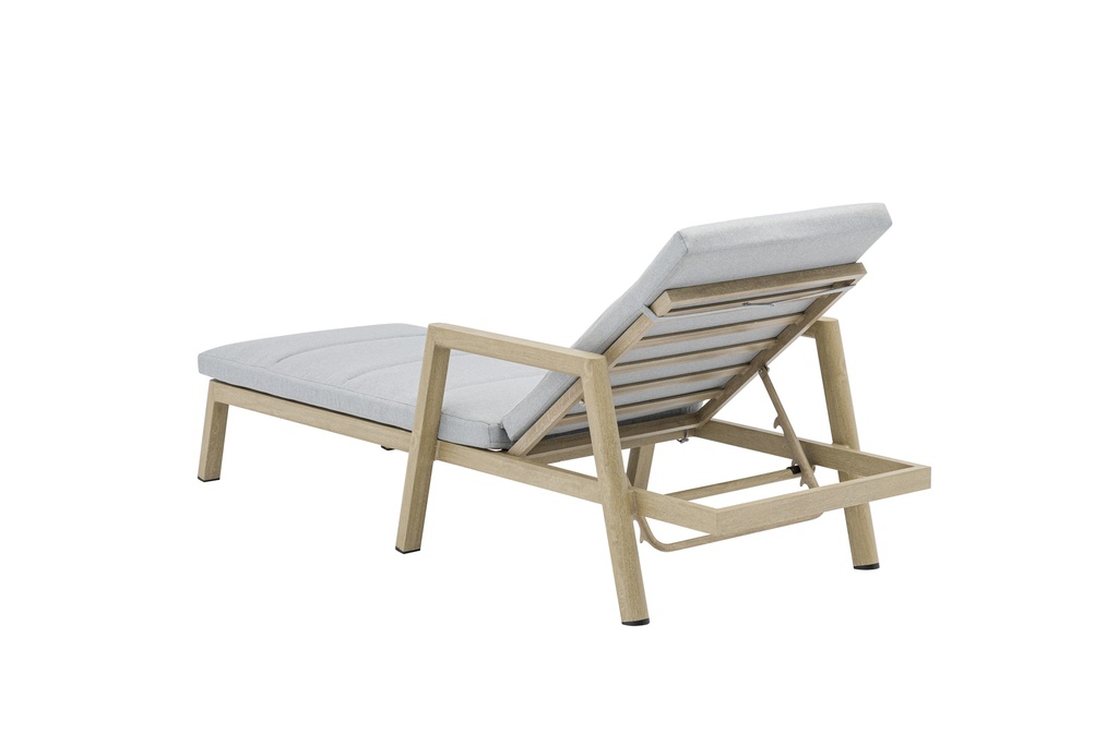 Tumbona Harmony aluminio efecto madera.