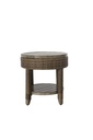Mesa auxiliar Brent. Aluminio y rattan sintetico