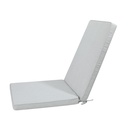 Cojin de asiento y respaldo alto 50x115x5cm color gris claro