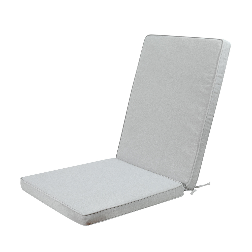 Cojin de asiento y respaldo alto 50x115x5cm color gris claro