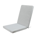 Cojin de asiento y respaldo alto 50x115x5cm color gris claro