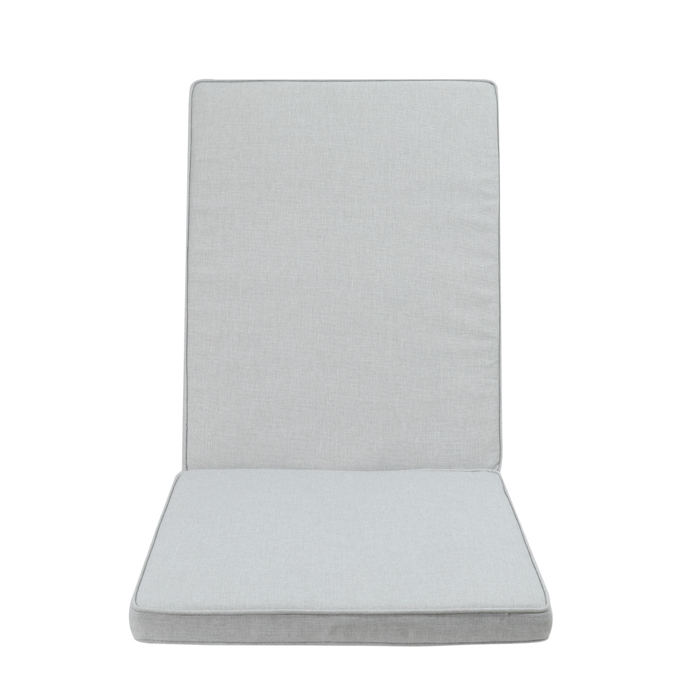 Cojin de asiento y respaldo alto 50x115x5cm color gris claro