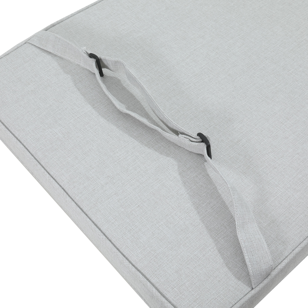Cojin de asiento y respaldo alto 50x115x5cm color gris claro