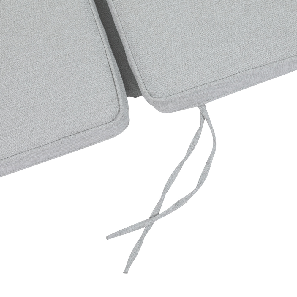 Cojin de asiento y respaldo alto 50x115x5cm color gris claro