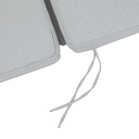 Cojin de asiento y respaldo alto 50x115x5cm color gris claro