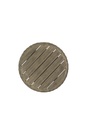 Mesa auxiliar Brent. Aluminio y rattan sintetico