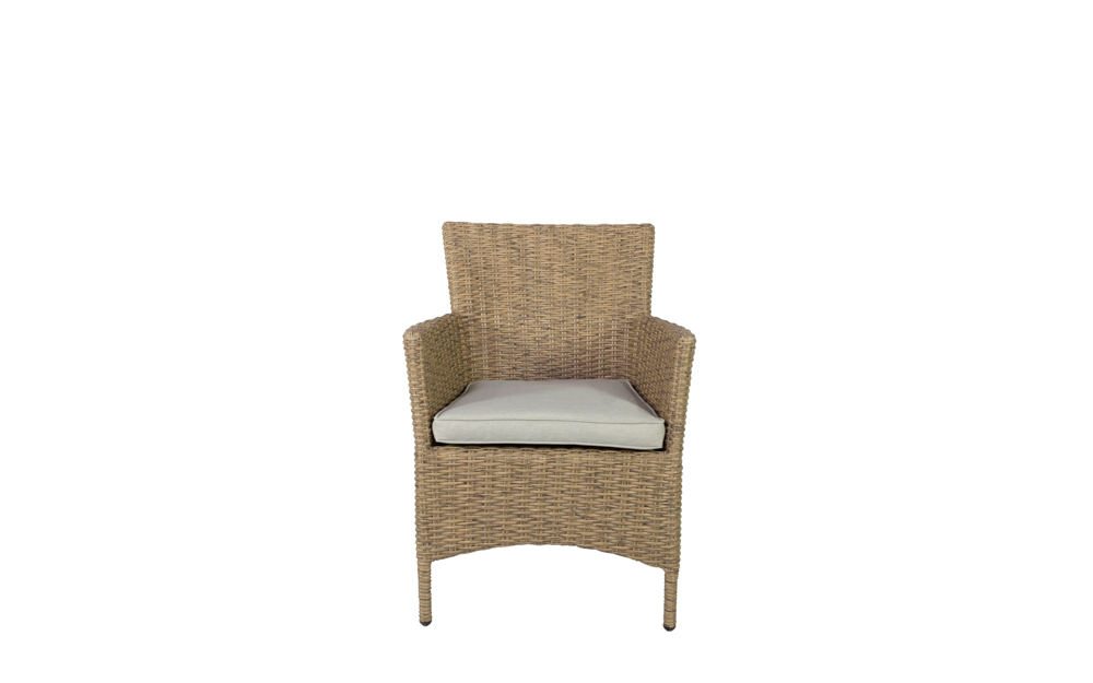 Sillon con brazos Trinity aluminio y rattan sintetico
