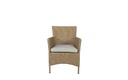 Sillon con brazos Trinity aluminio y rattan sintetico
