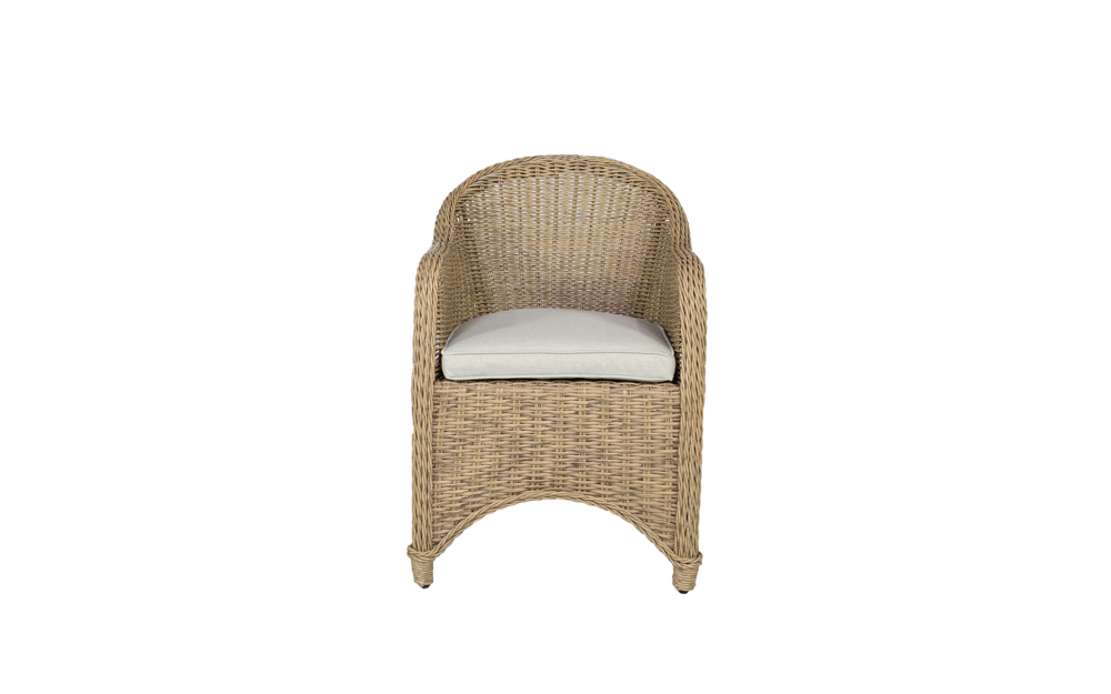 Sillon con brazos Cordoba aluminio y rattan sintetico