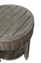 Mesa auxiliar Brent. Aluminio y rattan sintetico