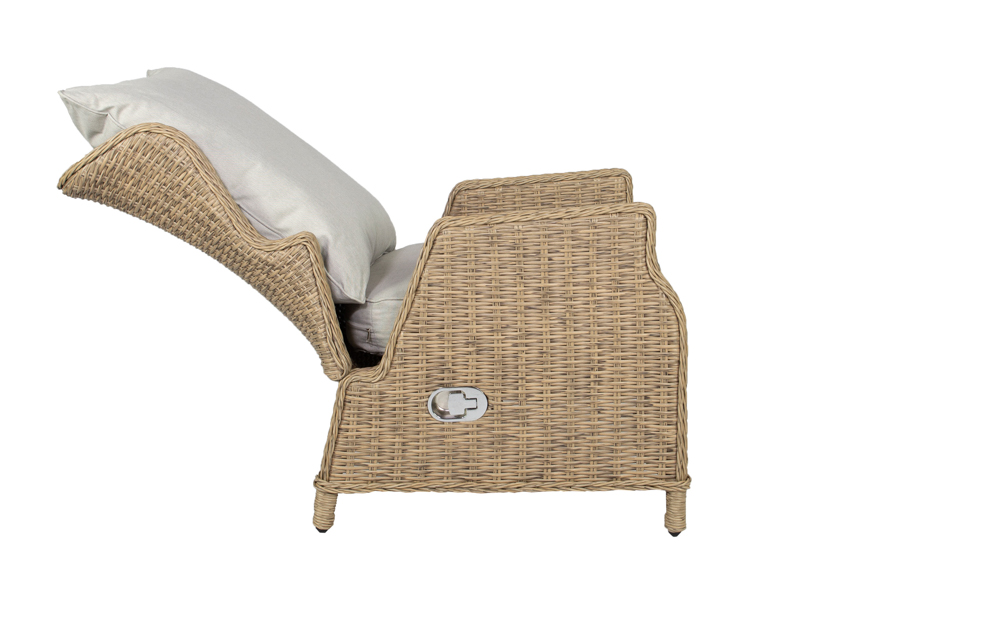 Butaca relax oregon multiposicion.aluminio y rattan sintetico