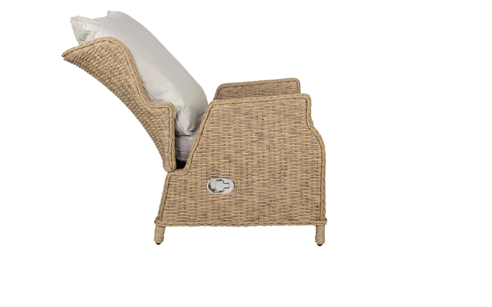 Butaca relax oregon multiposicion.aluminio y rattan sintetico