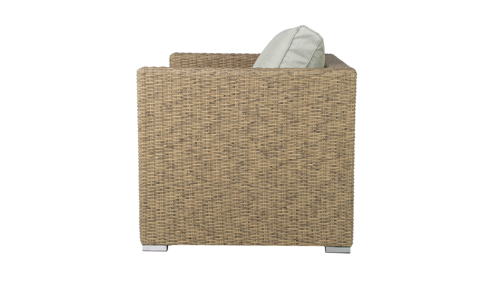 Sofa de 1 plaza California aluminio y rattan sintetico