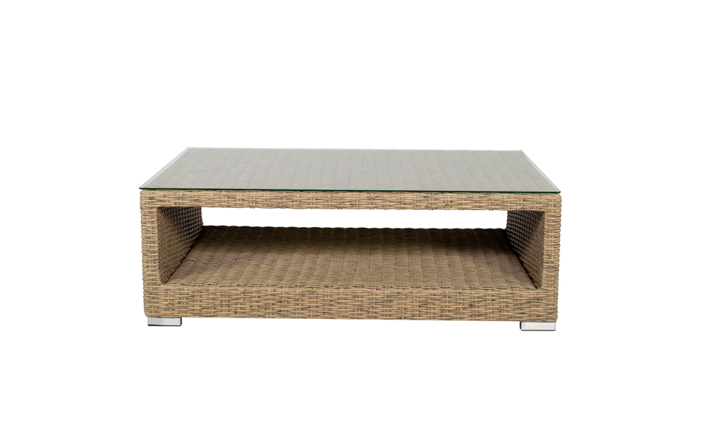 Mesa de centro California aluminio y rattan sintetico