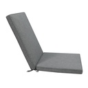 Cojin de asiento y respaldo alto 50x115x5cm color gris marino