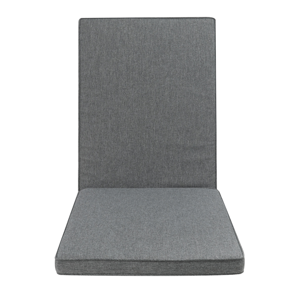 Cojin de asiento y respaldo alto 50x115x5cm color gris marino