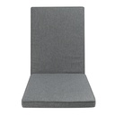 Cojin de asiento y respaldo alto 50x115x5cm color gris marino