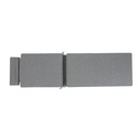 Cojin para tumbona  Roxas 59x196x10cm color  gris marino