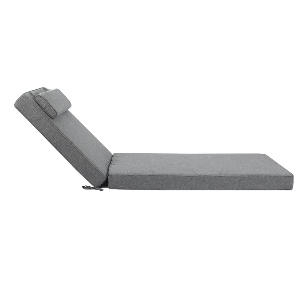 Cojin para tumbona  Roxas 59x196x10cm color  gris marino