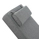 Cojin para tumbona  Roxas 59x196x10cm color  gris marino