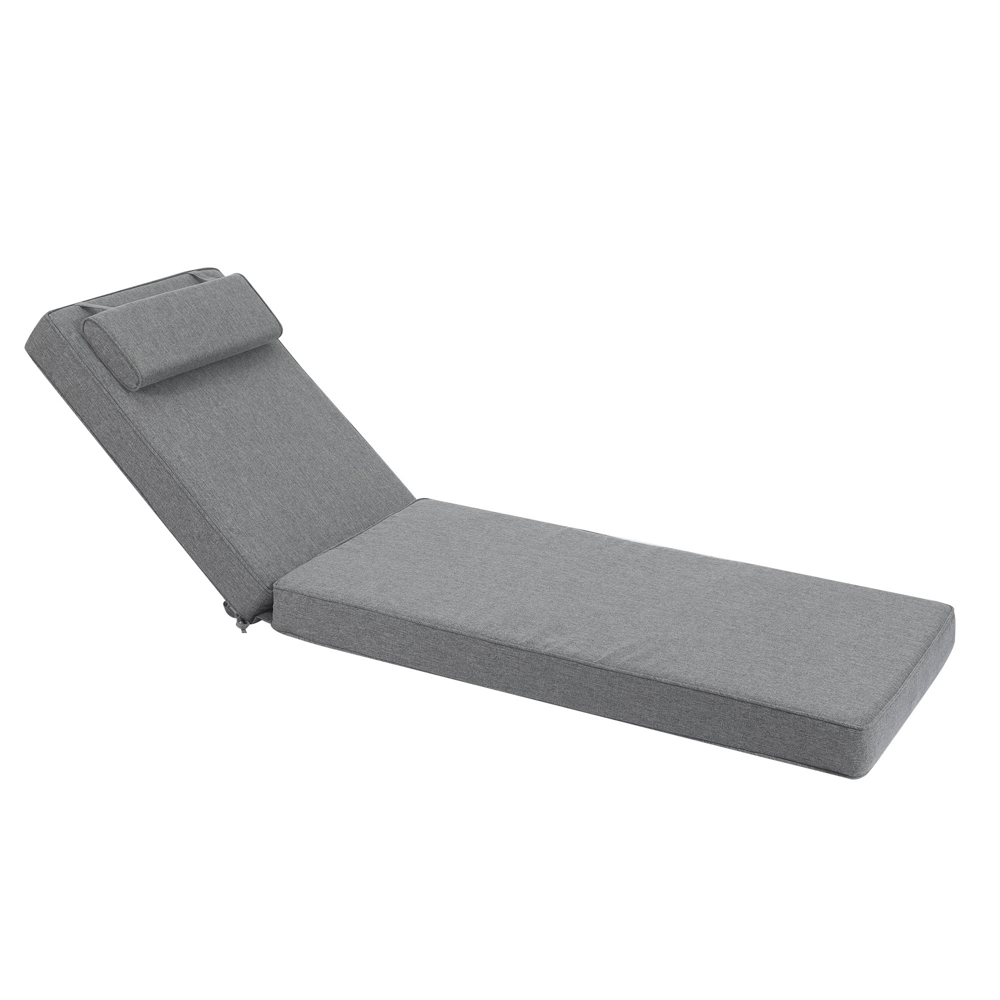 Cojin para tumbona  Roxas 59x196x10cm color  gris marino