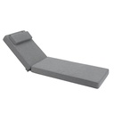 Cojin para tumbona  Roxas 59x196x10cm color  gris marino