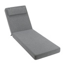 Cojin para tumbona  Roxas 59x196x10cm color  gris marino