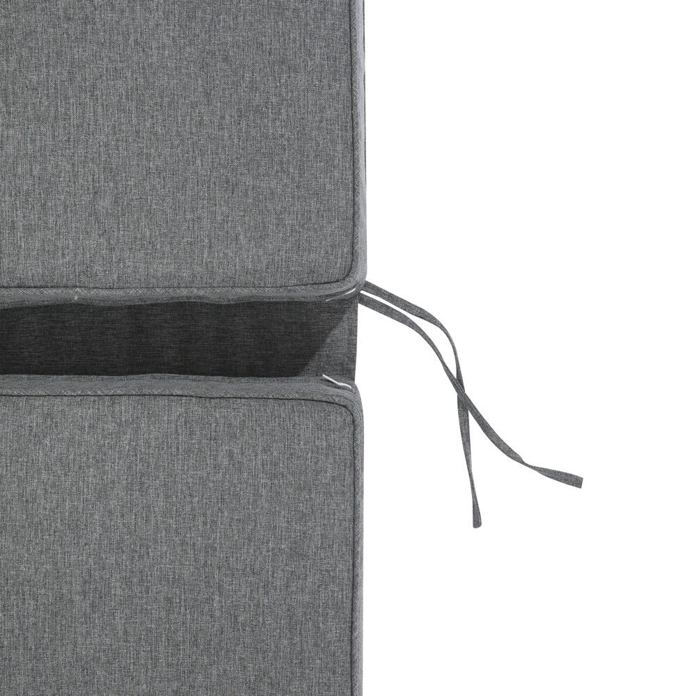 Cojin para tumbona  Roxas 59x196x10cm color  gris marino