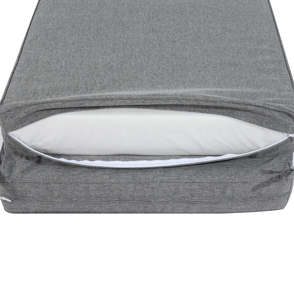 Cojin para tumbona  Roxas 59x196x10cm color  gris marino