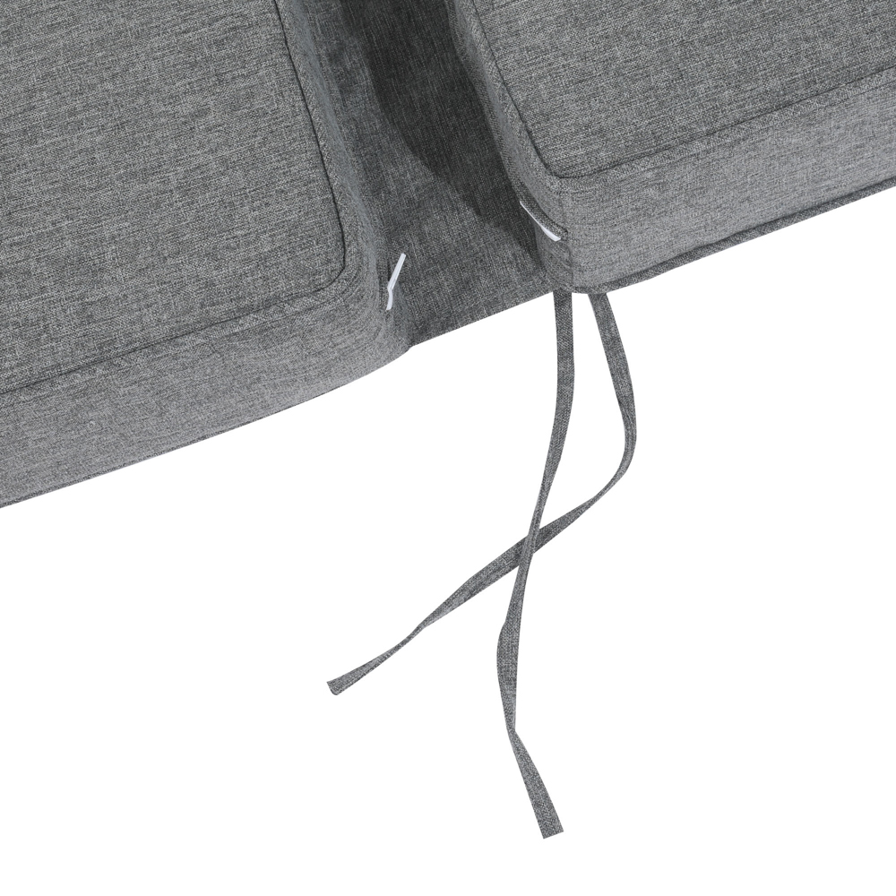 Cojin para tumbona  Roxas 59x196x10cm color  gris marino