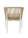 SILLA CON BRAZOS FAIRLEE ALUMINIO BLANCO  Y TRENZADO NATURAL