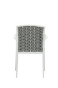 Silla de comedor Walga aluminio blanco cojin gris claro