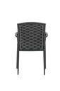 Silla de comedor Walga aluminio antracita cojin gris marino
