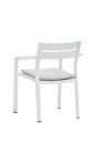 Silla de comedor Boori aluminio blanco cojin gris claro