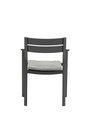 Silla de comedor Boori aluminio antracita cojin gris marino