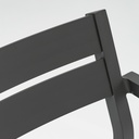Silla de comedor Boori aluminio antracita cojin gris marino