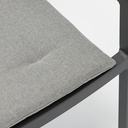 Silla de comedor Boori aluminio antracita cojin gris marino