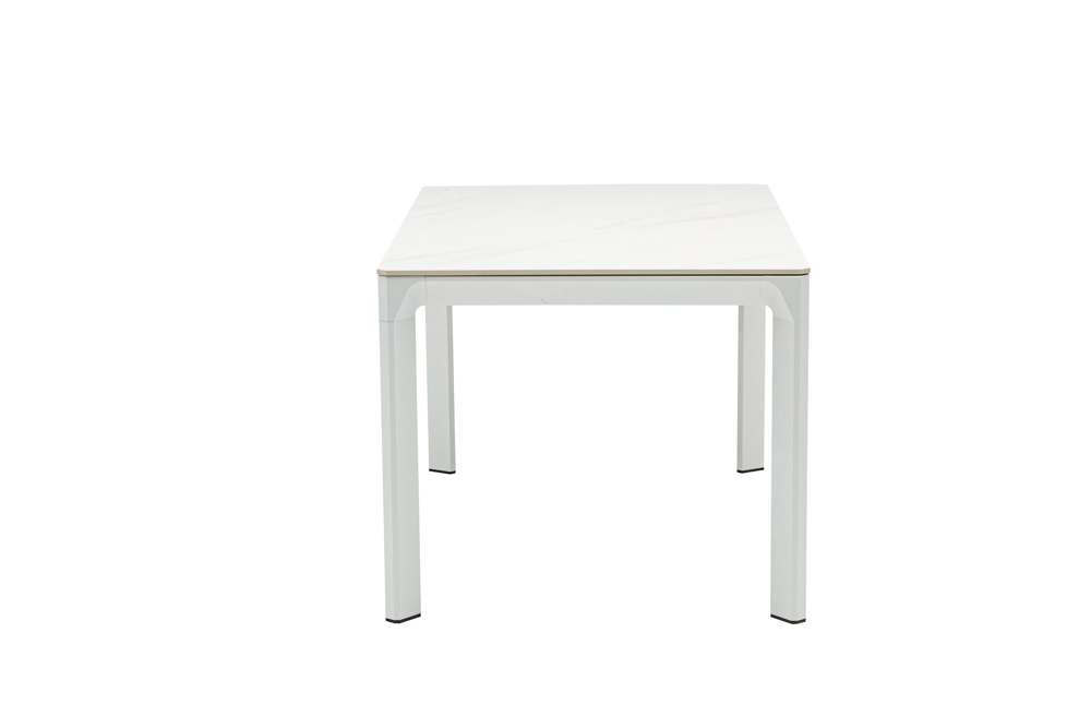 Mesa de comedor Boori 160x90 alu blanco top sint.blanco