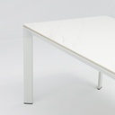 Mesa de comedor Boori 160x90 alu blanco top sint.blanco