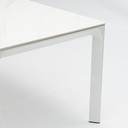 Mesa de comedor Boori 160x90 alu blanco top sint.blanco