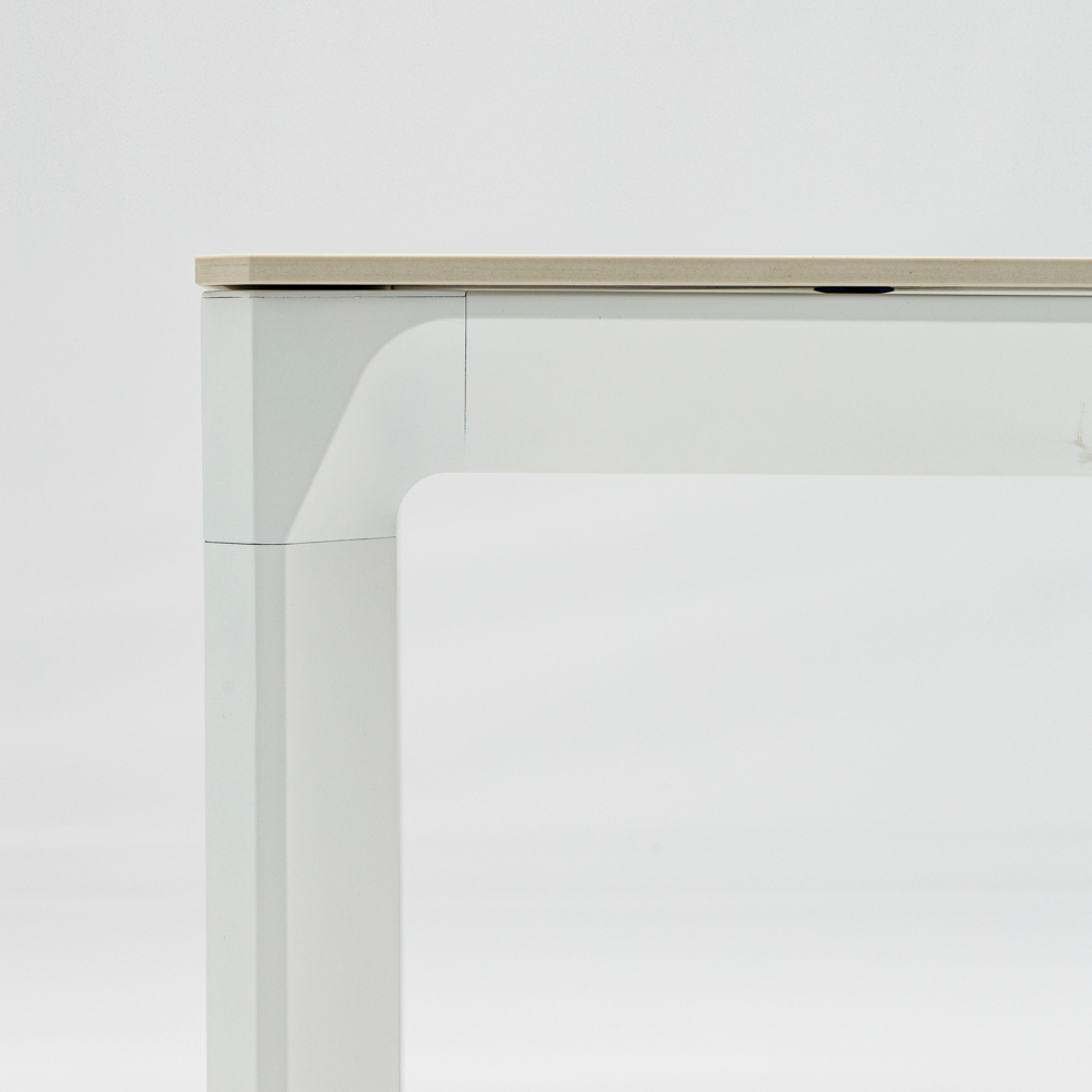 Mesa de comedor Boori 160x90 alu blanco top sint.blanco
