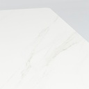 Mesa de comedor Boori 160x90 alu blanco top sint.blanco