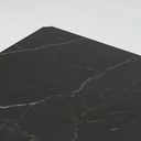 Mesa de comedor Boori 160x90 alu antracita top sint. Negro