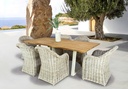 Mesa de comedor Arlington teca reciclada y Acero