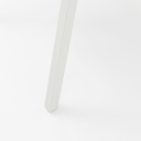 Silla de comedor broome, aluminio blanco  y teca 