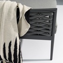 Sofa 2 plazas Walga aluminio antracita cojin gris medio